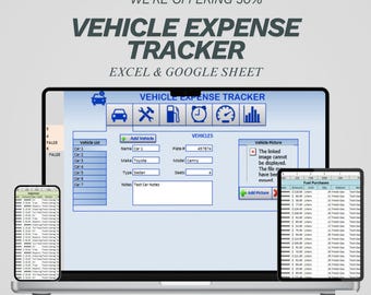 Vehicle Expense Tracker Excel Template Car Maintenance Log Fuel Tracker ...