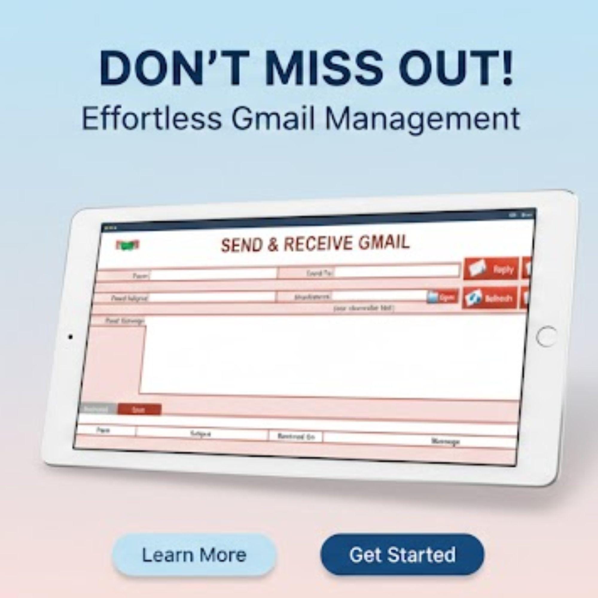 Email Spreadsheet Gmail Manager Excel Template | Send & Receive Emails Spreadsheet ...