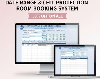 Plantilla de Excel para sistema de reserva de habitaciones / Calendario de disponibilidad y protección de celdas por rango de fechas / Programador automatizado de reservas