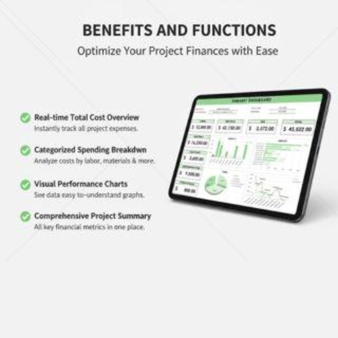 Construction Cost Estimate Template for Excel Google Sheets | Project ...