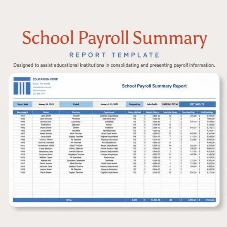 Payroll Spreadsheet Template Bundle, Employee Payroll Tracker Excel ...