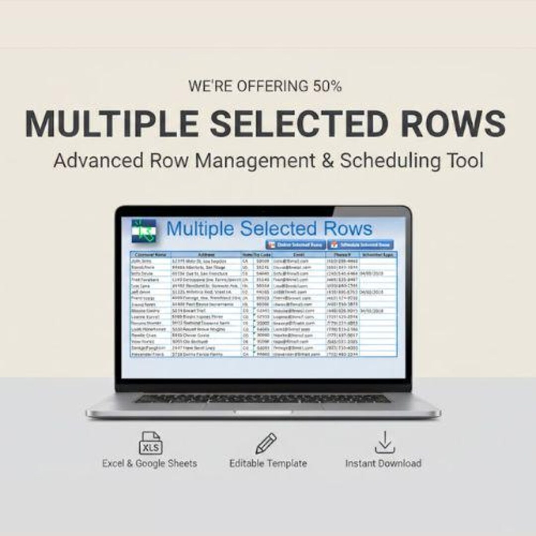 Multiple Selected Rows Management Tool | Data Scheduling & Bulk ...