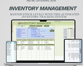Inventory Management Excel Template | Sales & Purchase Tracker | Small ...