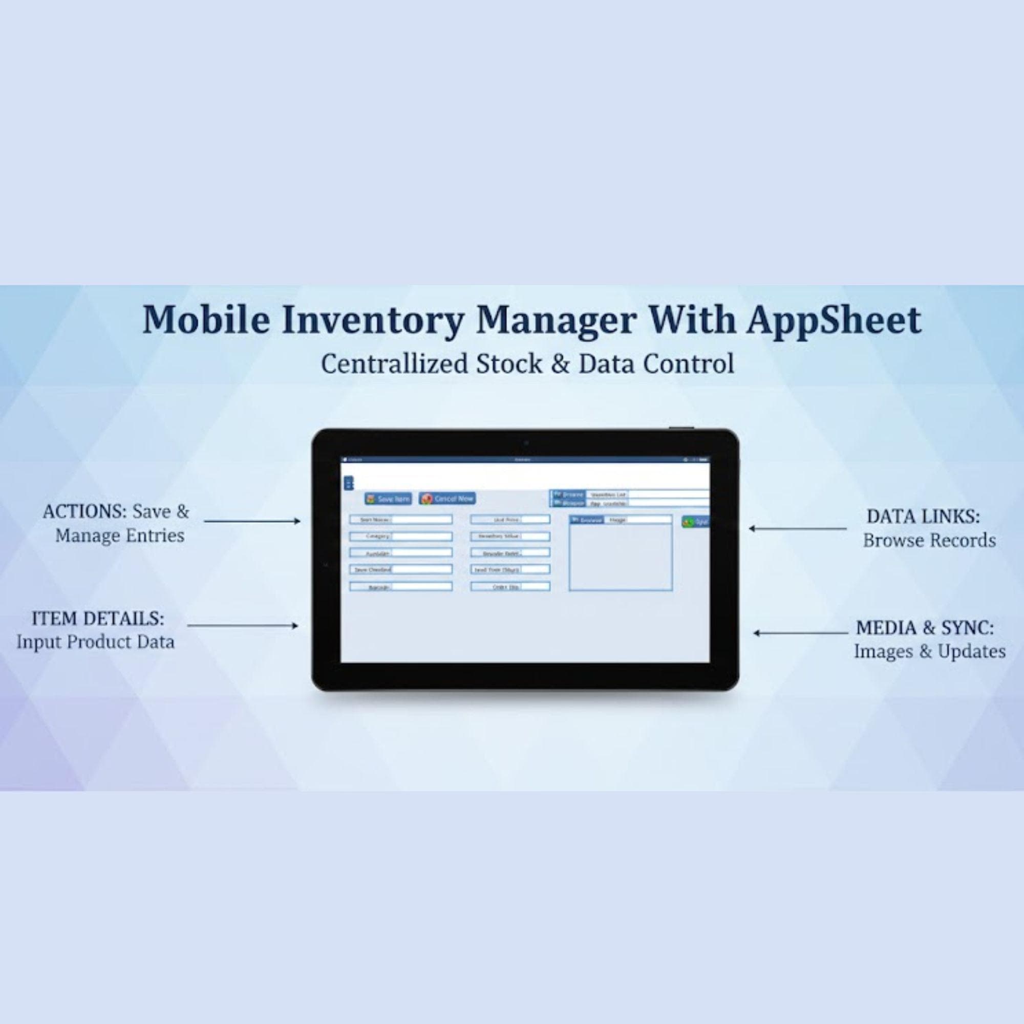 Mobile Inventory Manager Appsheet Template | Barcode Stock Scanner ...