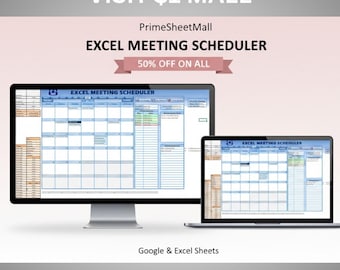 Sjabloon Excel-vergaderplanner | Geautomatiseerde planner en teamplanningskalender | Google Spreadsheets afspraak