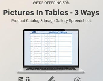 Productcatalogus Excel-sjabloon | Afbeeldingen in tabellen Spreadsheet | Afbeeldingsgalerij Voorraadbeheer | E-commercetracker voor detailhandel