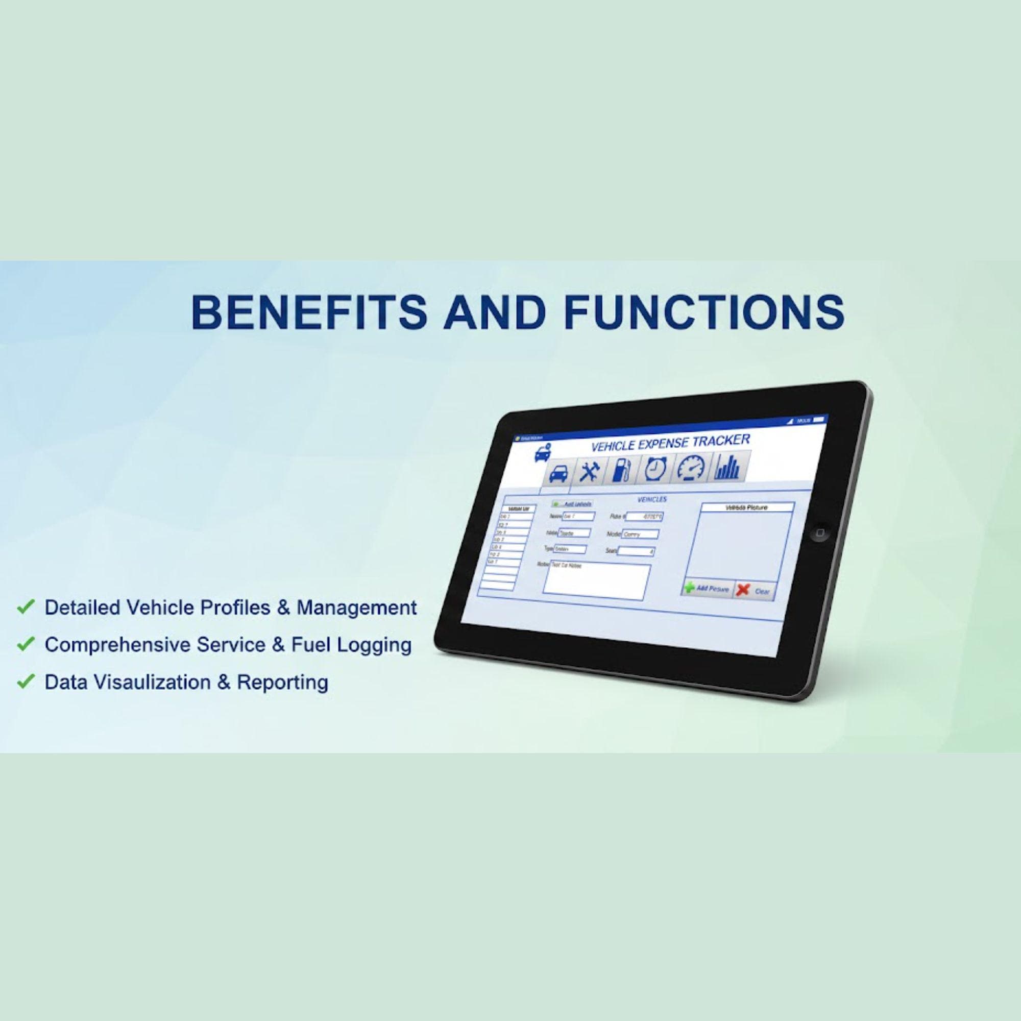 Vehicle Expense Tracker Excel Template Car Maintenance Log Fuel Tracker ...