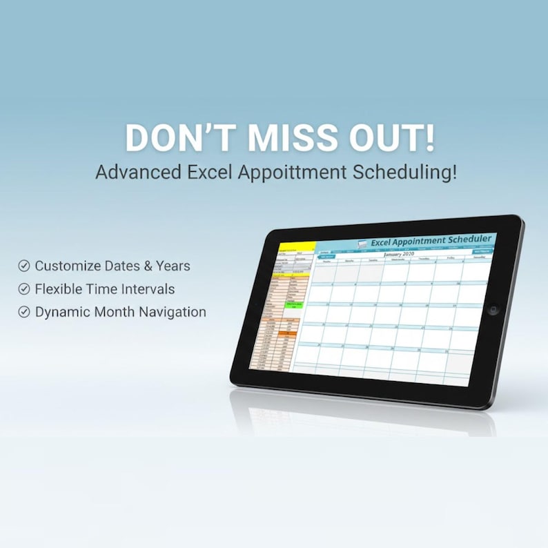 Excel Appointment Scheduler Template | Daily & Monthly Calendar ...