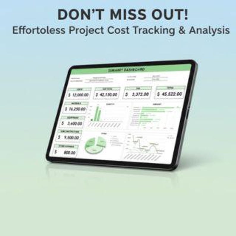 Construction Cost Estimate Template for Excel Google Sheets | Project ...