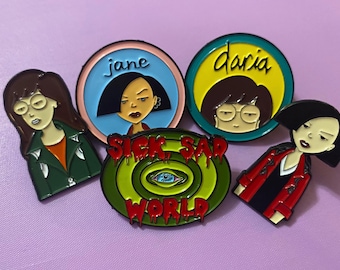 Daria Enamel Pins: 90s and MTV Nostalgia