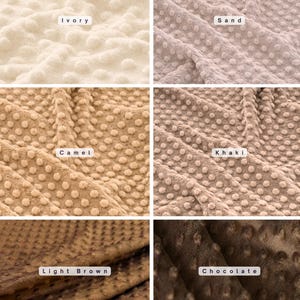 Minky Dot Fleece Fabric by the Yard, Dimple Dot Minkee Fabric, Super Soft Plush Fabric for Blankets, Pillow Covers, Soft Toys, Baby Blanket image 5