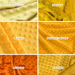 Minky Dot Fleece Fabric by the Yard, Dimple Dot Minkee Fabric, Super Soft Plush Fabric for Blankets, Pillow Covers, Soft Toys, Baby Blanket Canary Yellow