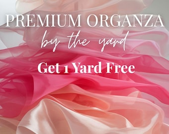 Premium Sheer Organza Fabric by the Yard – 60" Wide Lightweight Soft Organza for Bridal Dresses, Veil, Wedding Decor & DIY Crafts