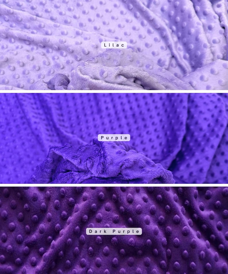 Minky Dot Fleece Fabric by the Yard, Dimple Dot Minkee Fabric, Super Soft Plush Fabric for Blankets, Pillow Covers, Soft Toys, Baby Blanket image 7