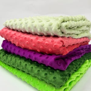 Minky Dot Fleece Fabric by the Yard, Dimple Dot Minkee Fabric, Super Soft Plush Fabric for Blankets, Pillow Covers, Soft Toys, Baby Blanket image 11