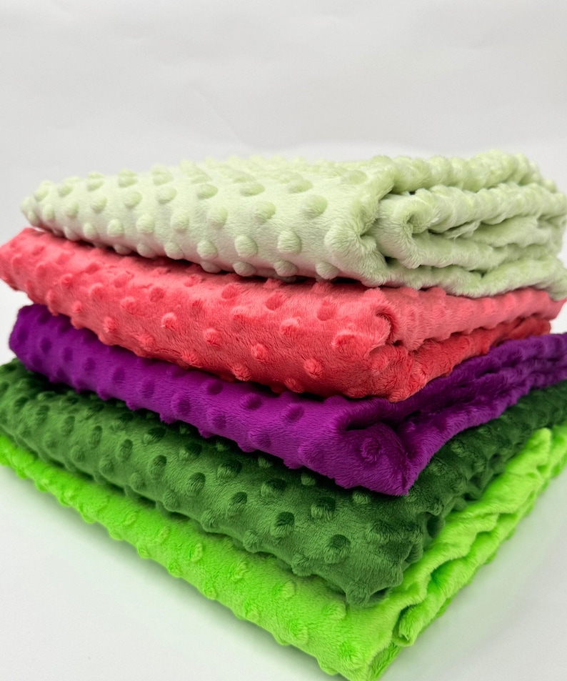 Minky Dot Fleece Fabric by the Yard, Dimple Dot Minkee Fabric, Super Soft Plush Fabric for Blankets, Pillow Covers, Soft Toys, Baby Blanket image 11