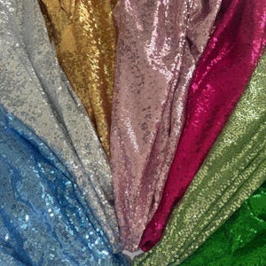 Luxury Iridescent Sequin Fabric – 3mm Stretch Mesh Sequins, 54/56” Wide by the Yard for Fashion & Decoration