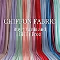 30 Colors Matte Chiffon By The Yard, Silky Light Weight Sheer Chiffon Fabric for Chuppah, Dress, Wedding Table Runner, Arch, Draping Fabric
