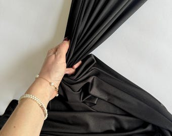 Black Milliskin Nylon Spandex Fabric by the Yard, Premium Quality 4-Way  Stretch Silky Black Spandex Fabric for Bodysuit, Gowns Leggings