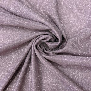 Blush Lurex Glitter Fabric, Blush Glitter Spandex Knit Fabric by the Yard, Sparkle Blush Shimmer Fabric for Evening Gowns, Backdrops