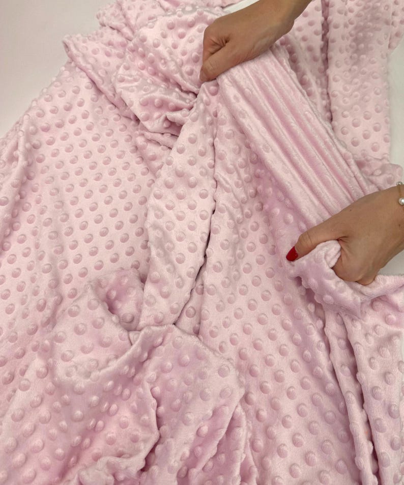 Minky Dot Fleece Fabric by the Yard, Dimple Dot Minkee Fabric, Super Soft Plush Fabric for Blankets, Pillow Covers, Soft Toys, Baby Blanket image 13