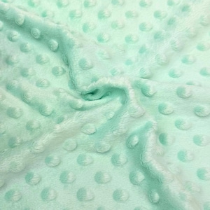 Mint Minky Dot Fleece Fabric by the Yard, Mint Minkee Polka Dot  Fabric, Mint Plush Minky Fabric for Soft Blankets, Baby Blanket