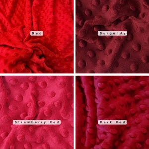 Minky Dot Fleece Fabric by the Yard, Dimple Dot Minkee Fabric, Super Soft Plush Fabric for Blankets, Pillow Covers, Soft Toys, Baby Blanket image 4