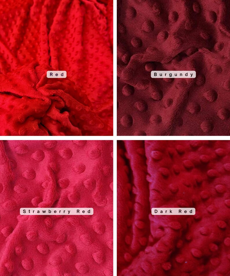 Minky Dot Fleece Fabric by the Yard, Dimple Dot Minkee Fabric, Super Soft Plush Fabric for Blankets, Pillow Covers, Soft Toys, Baby Blanket image 4