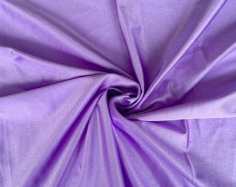 Lavender Shiny Milliskin Nylon Spandex Fabric by the Yard, Premium Quality 4-Way Stretch Silky Lavender Spandex Fabric for Bodysuit, Gowns