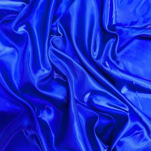 Royal Blue Liquid Bridal Satin Fabric by the Yard -  Ultra Glossy Iridescent Royal Blue Silky Satin Fabric for Bridal Gowns, Couture, Dress