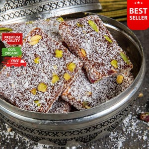 Leaf Cezerye with Pistachios, Pistachios Cezerye, Turkish Delight, Authentic Taste Ottoman Palace Dessert, Pasha Delight, Turkish Dessert
