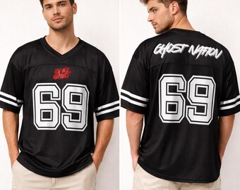 RSITZGHOST Men’s Jersey | Gamer Esports Jersey | Streetwear Athletic Top | Ghost Nation Merch