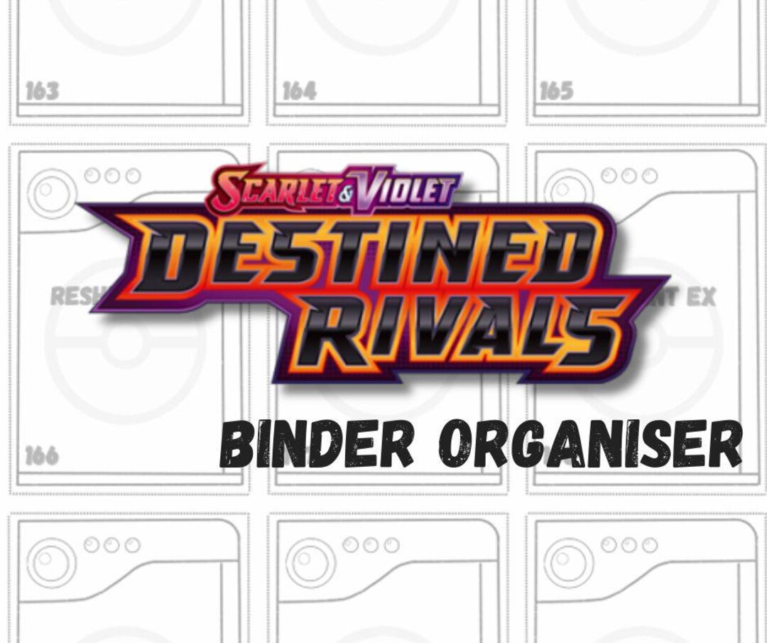 Kaye Rivals Printable Destined Rivals - Printable Pokémon Binder Organiser | TCG Card ...