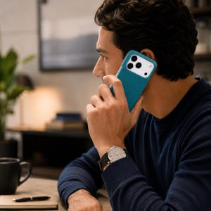 May include: A teal smartphone case with a white camera module cutout, featuring a smooth, matte texture. The case covers the back and sides of the device, providing a solid color finish while exposing the camera lenses and flash on the rear.