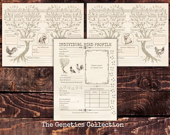 Poultry Breeder Log & Lineage Tree | Individual Bird Profile (Digital Download)