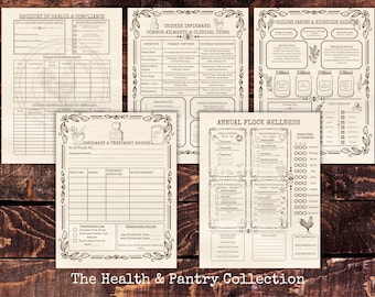 Poultry Health & Pantry Inventory Log | Chicken Wellness Tracker (Digital Download)