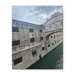 Seufzerbrücke in Venedig 04 - Gespannter Leinwanddruck von Historischer Architektur, Home Decor, Geschenk für Kunstliebhaber, Wanddekoration