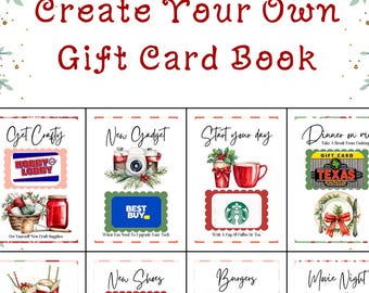 Printable Christmas Gift Card Book: 38 Holiday Pages (Digital Download)
