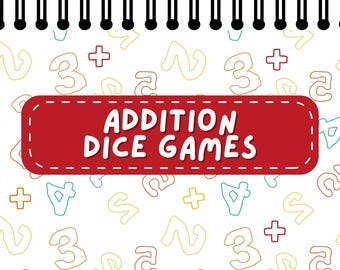 Juegos de dados de suma imprimibles: Actividades para el centro de matemáticas (Descarga en PDF)