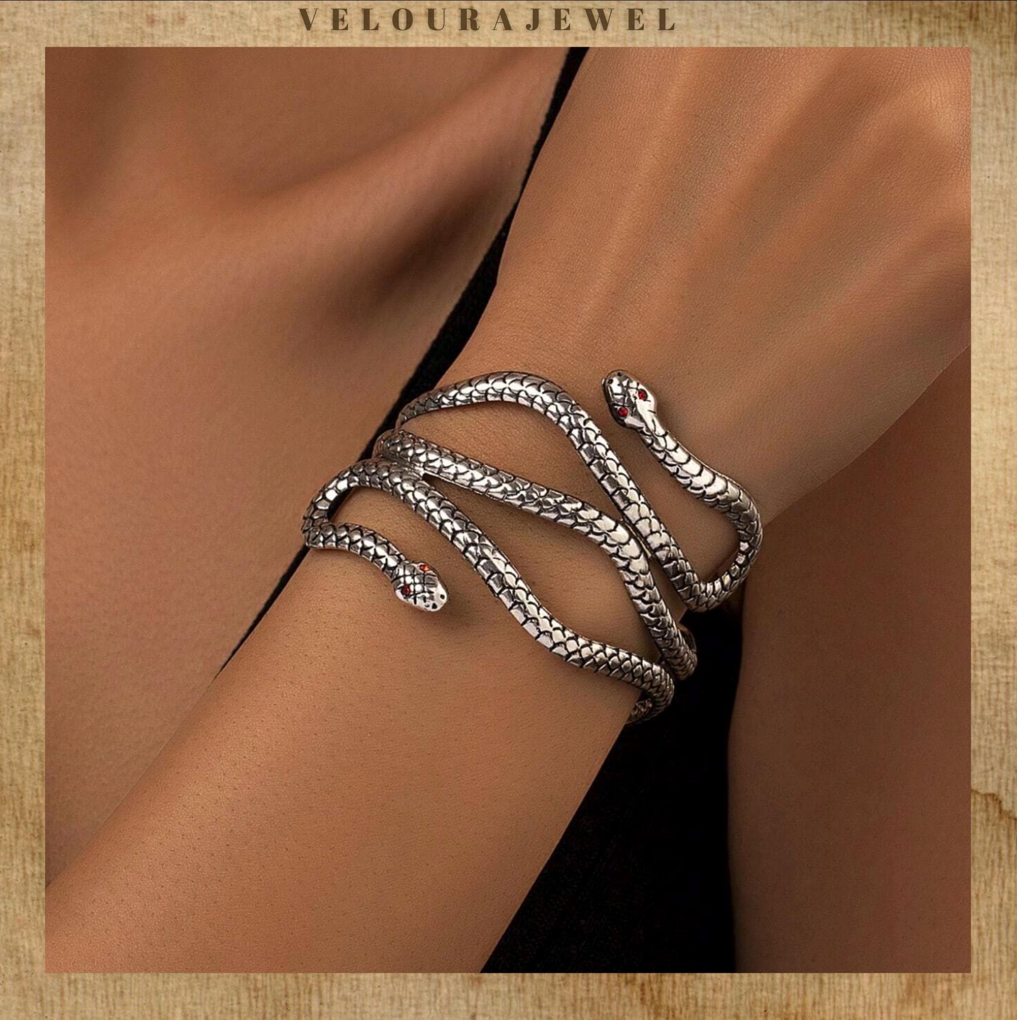 Elegant Snake Wrap Bracelet Watch, Quartz, Adjustable Cuff Bangle, Ladies Dress Womens Snake Bangle Quartz Wrist Watch Wrap Cuff Bracelet  main image 2
