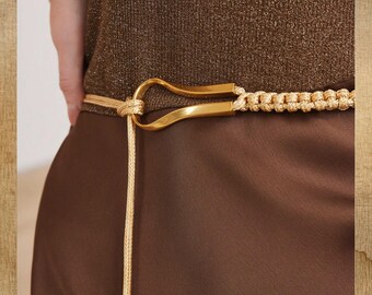 waist belts for dresses Gold Belt for Dresses Gold Waist Belt Ladies Golden Belts Women Fancy Womens  Fashion Metal Stretch Waist Metal Stretch Elastic Waistband Skinny Thin  Girdle for Women Dress for Girls at Amazon Women's