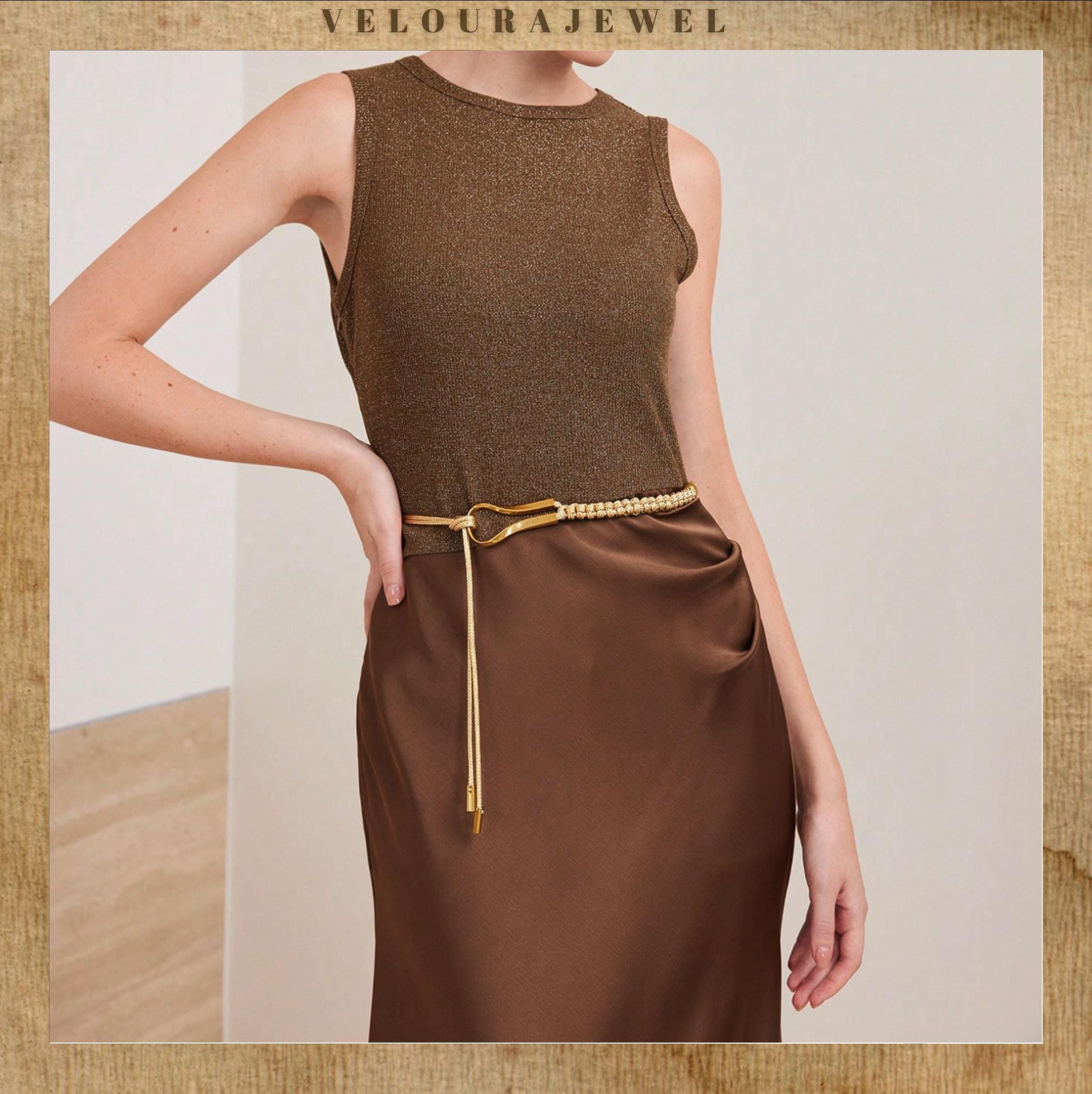gold rope belt fancy dress ValueBargain Gold Rope Belt, 2 Pcs 67 Inch Long Braided Tassel Belt, Rope Belts, Tie Belts for Women Skirt Dress Toga Accessories (Gold) at Amazon Women's Clothing store