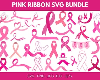 Awareness Ribbon SVG Bundle: Cancer Ribbon Vector Graphics (Digital Download)