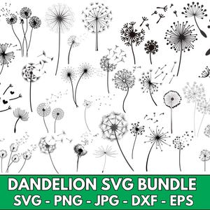 Dandelion SVG Bundle: Blow Me, Just Breathe, Kindness (Cut File)