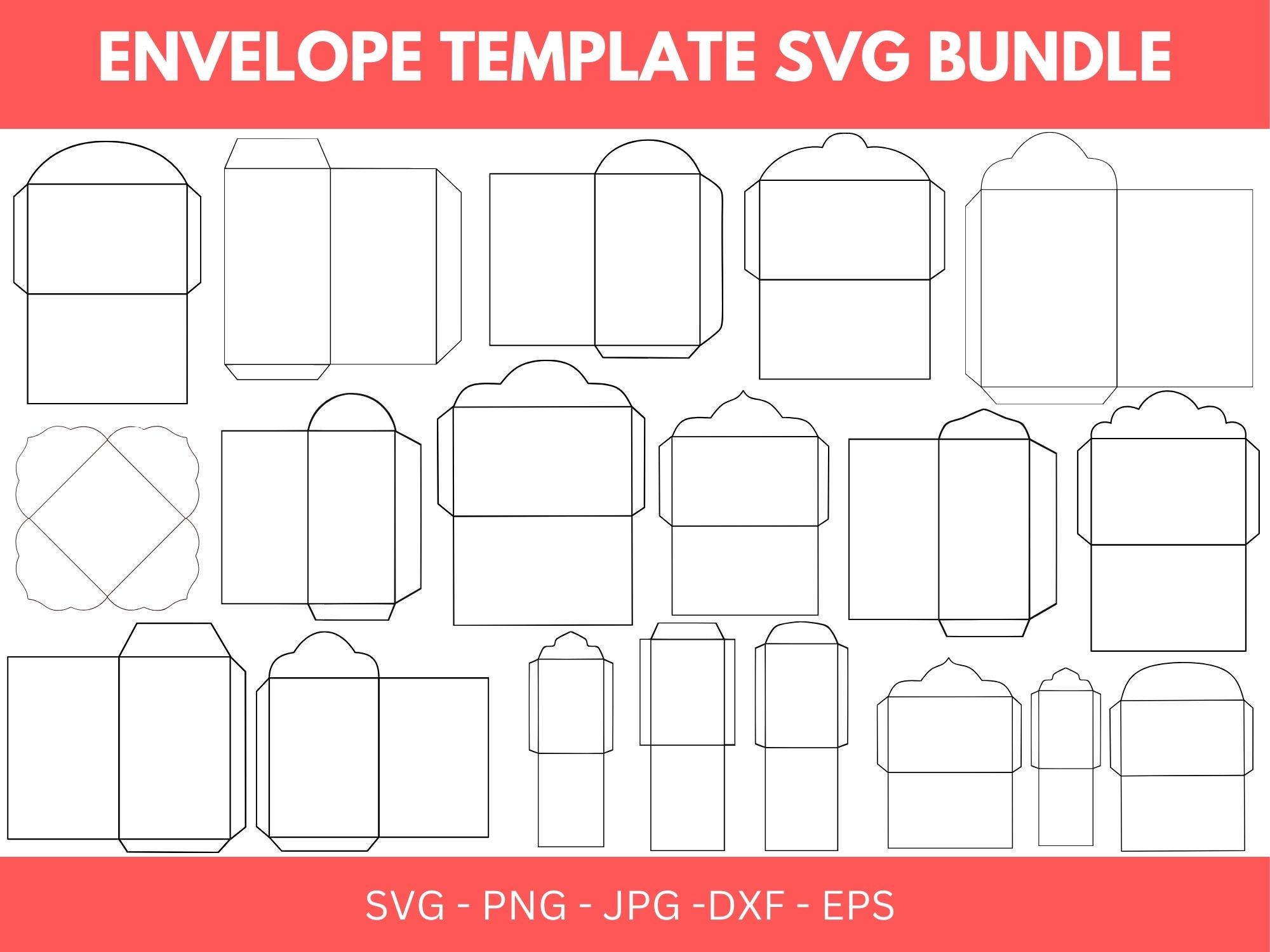 Envelope Template SVG Bundle | DIY Card Making (instant Download) - Etsy