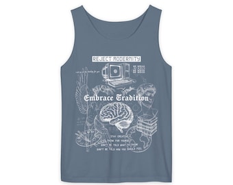 Reject Modernity Embrace Tradition / Anti Ai - Unisex Tank Top