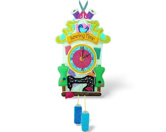 Sewing Present for Crafter Quilter. Craft Room  The Sewing Clock - Handmade