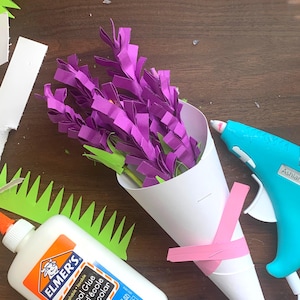 Lavender Origami Flower Bouquet Paper Flower Arrangement
