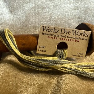 Hosta by Weeks Dye Works is 5 yards of overdyed cotton thread
