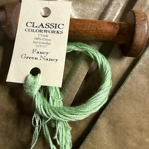 Fancy Green Nancy by Classic Colorworks is 5 yards of over dyed cotton thread